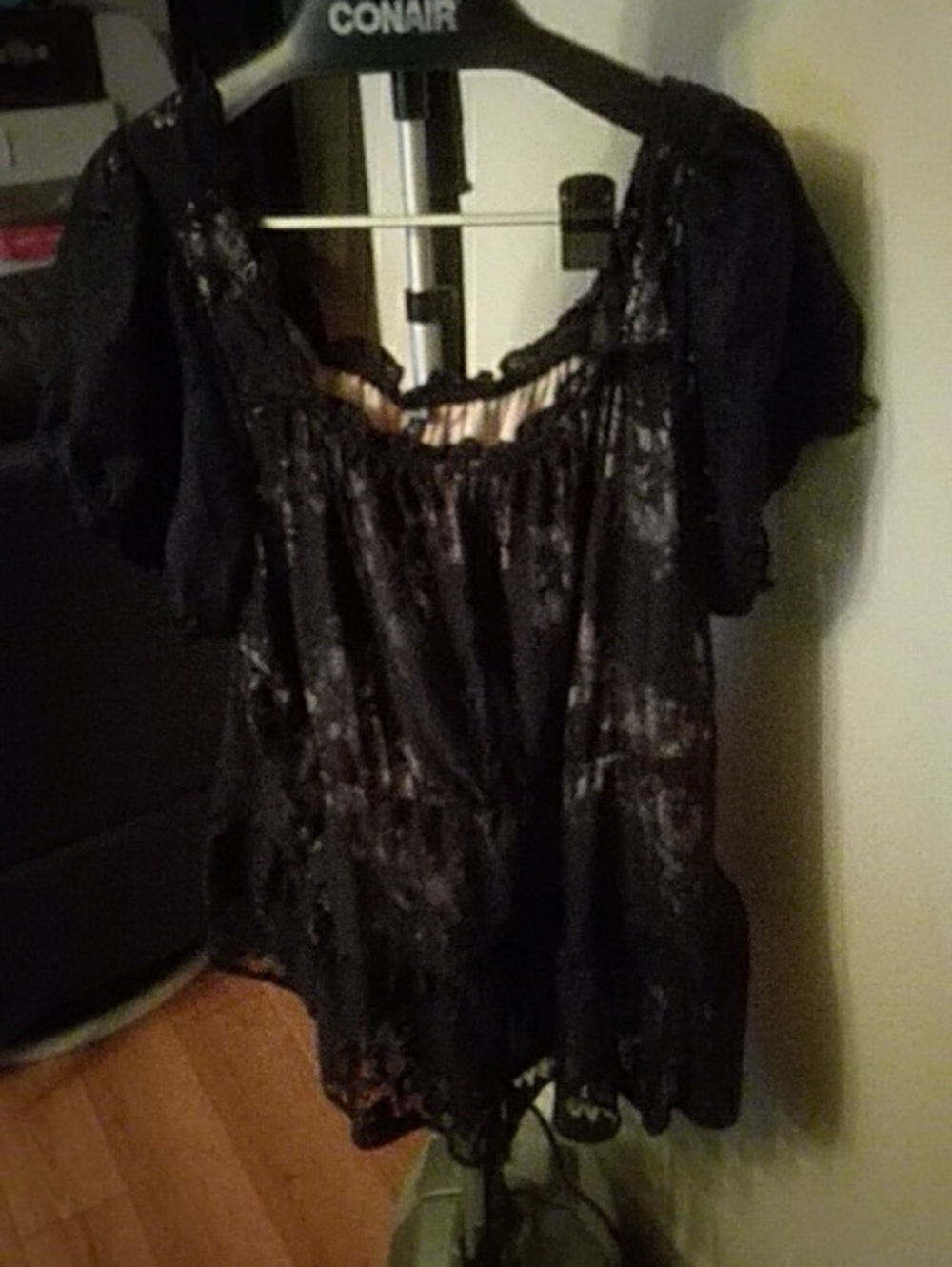 torrid Black Lace Trim Top 4